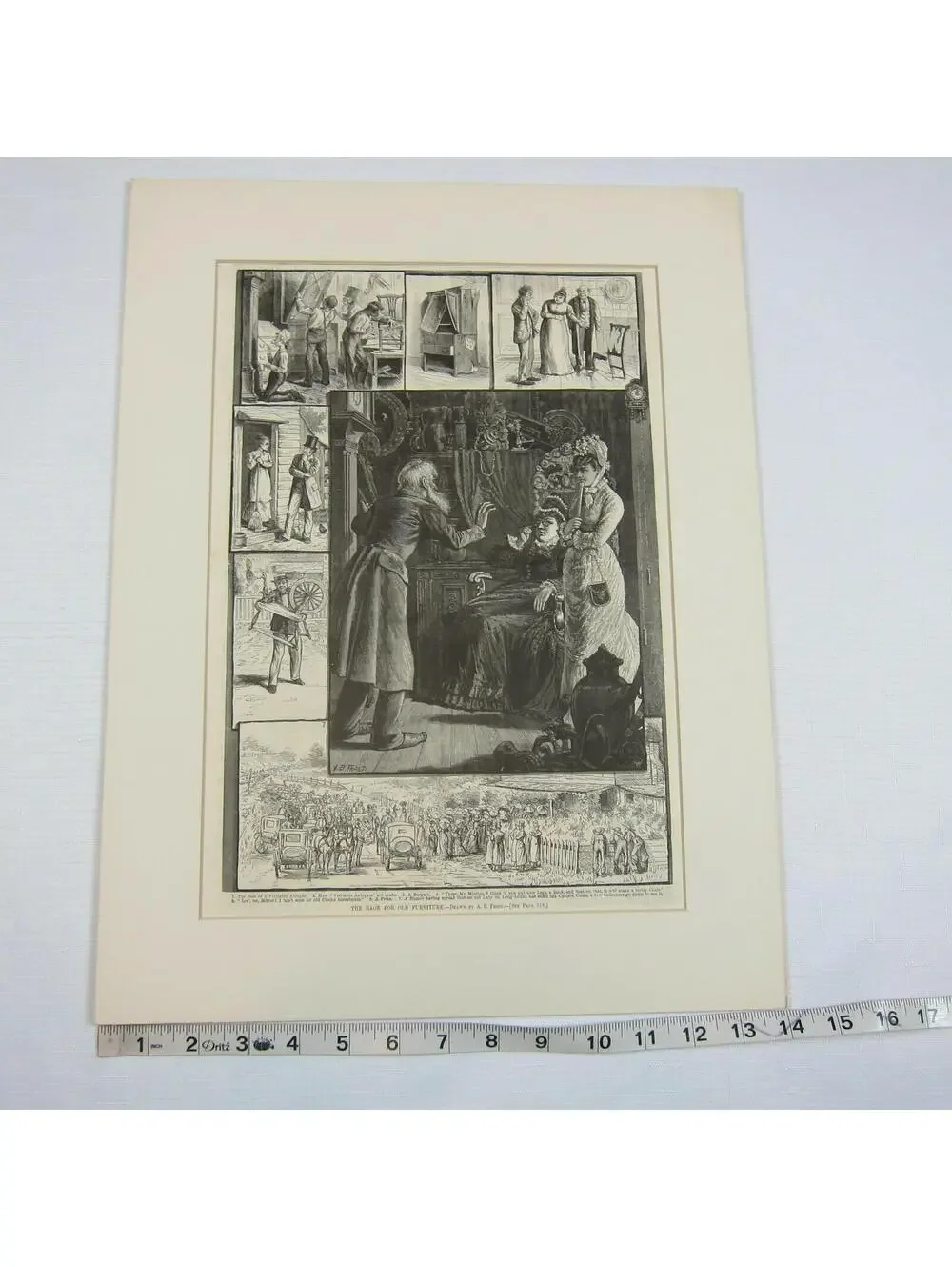 Antique 1878 Print Wood Engraving 